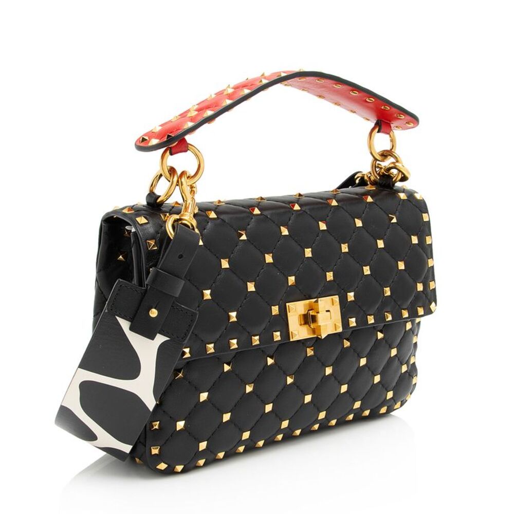 Valentino Calfskin Rockstud Spike Up Shoulder Bag - Picture 2 of 13
